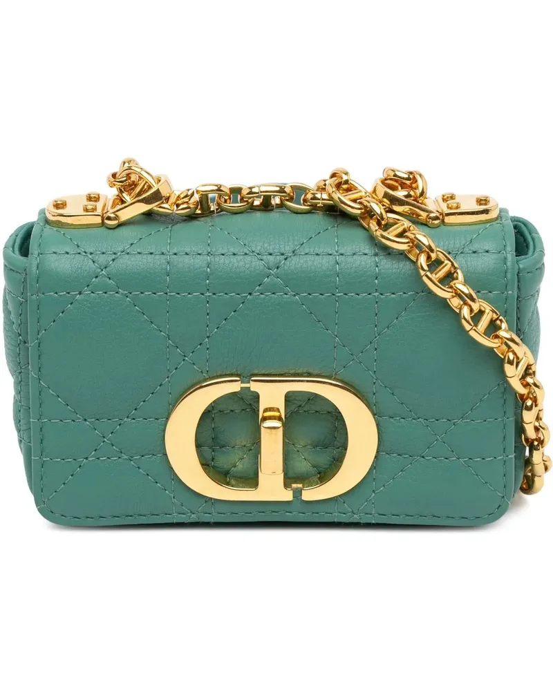 Dior Hobo Bags Micro Calfskin Cannage Supple Caro Bag grün Grün