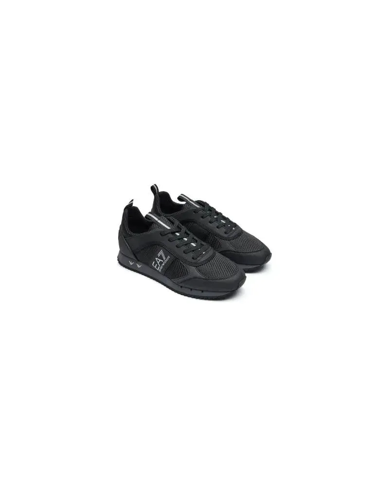 Emporio Armani Low-Top Sneaker Black Lace-Up Sneakers schwarz Schwarz