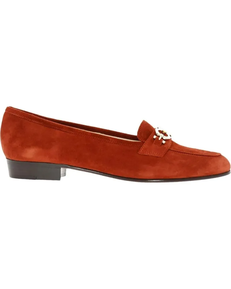 Ferragamo Babs Gancini Logo Loafers rot Rot