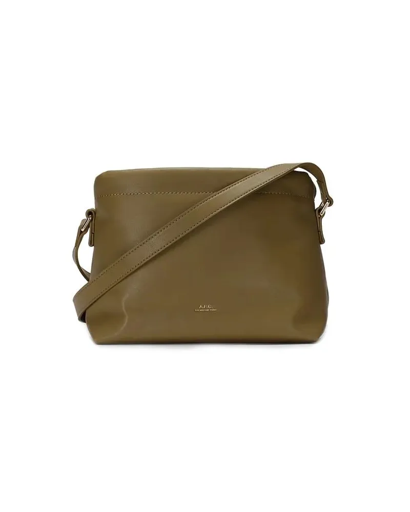 A.P.C. Hobo Bags Faux Leather Shoulder Bag grün Grün