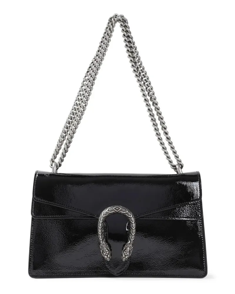 Gucci Hobo Bags Leather Shoulder Bag With Distinctive Closure schwarz Schwarz