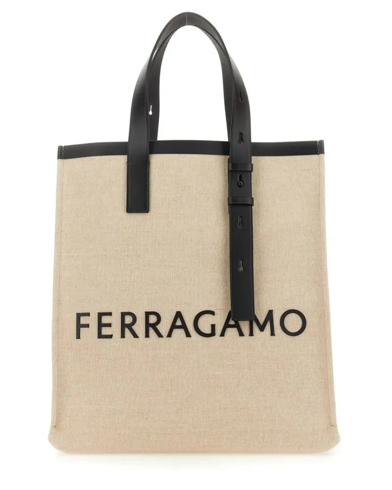 Ferragamo Shopper & Totes Tote Bag With Logo beige Beige