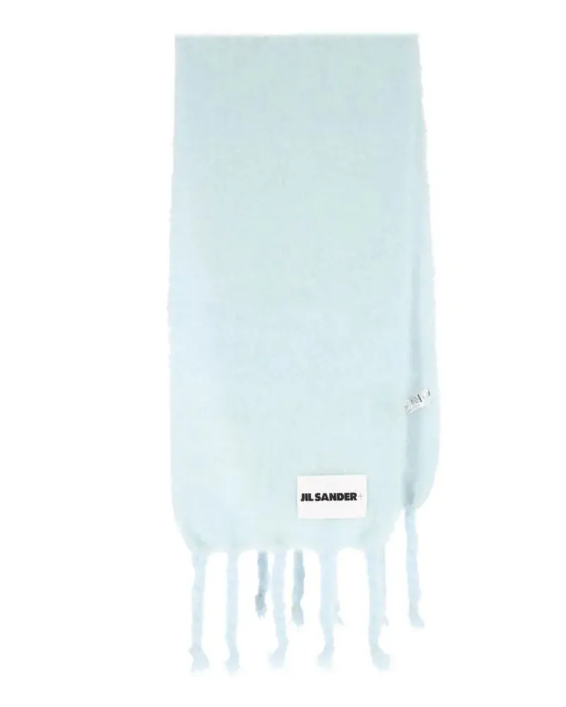 Jil Sander Tücher & Schals Mohair And Wool Scarf – Light Blue blau Blau