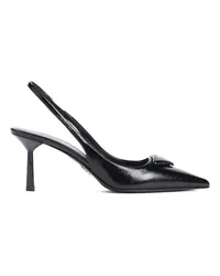 Prada Pumps & High Heels Black Calf Leather Pumps Grau