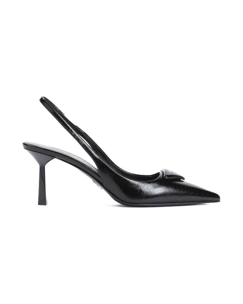 Prada Pumps & High Heels Black Calf Leather Pumps Grau