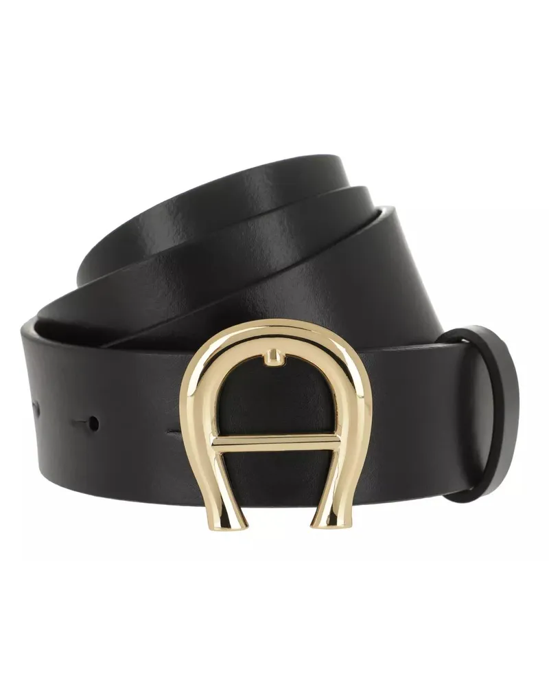 Aigner Gürtel Logo schwarz Schwarz