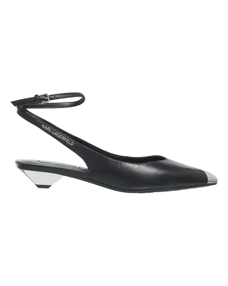 Karl Lagerfeld Sandaletten mit Absatz Millie Ankle Sling schwarz Schwarz
