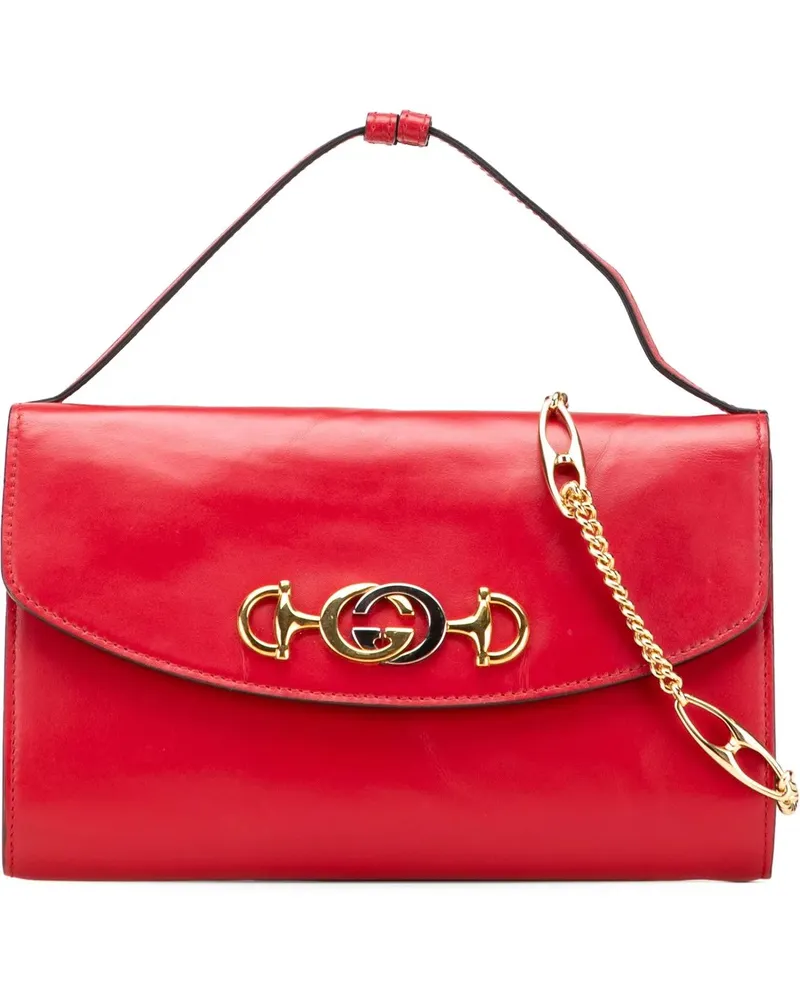 Gucci Hobo Bags Small Leather Zumi Satchel rot Rot