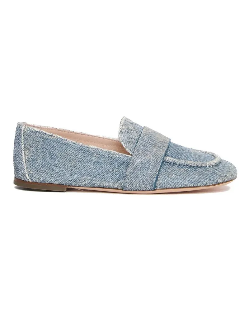 Attilio Giusti Leombruni Moccasins With Laser-Cut Denim Effect blau Blau