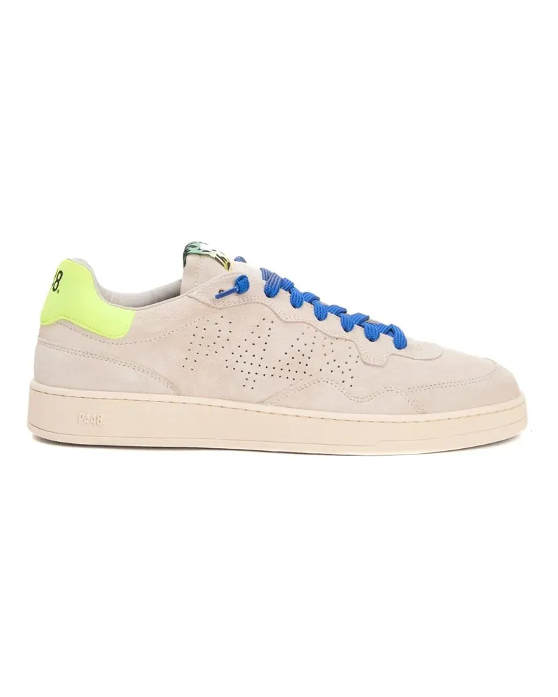 P448 Low-Top Sneaker Camoscio Beige E Bluette Sneakers beige Beige