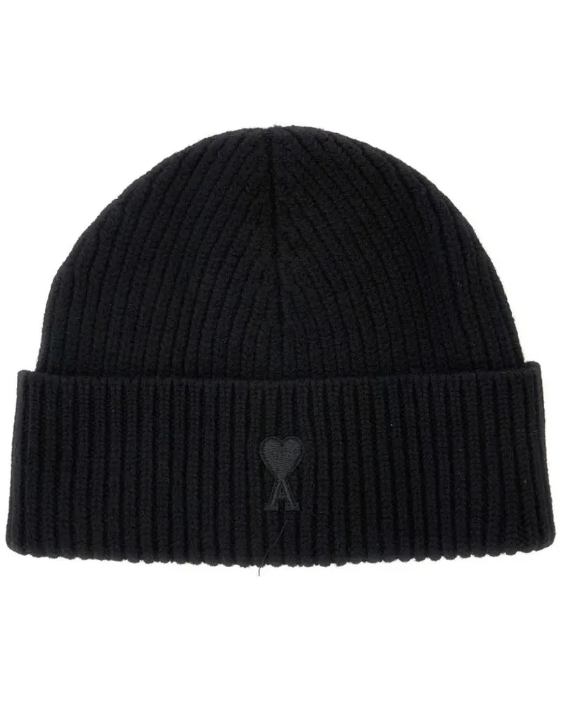AMI Paris Caps & Mützen Hats Black schwarz Schwarz