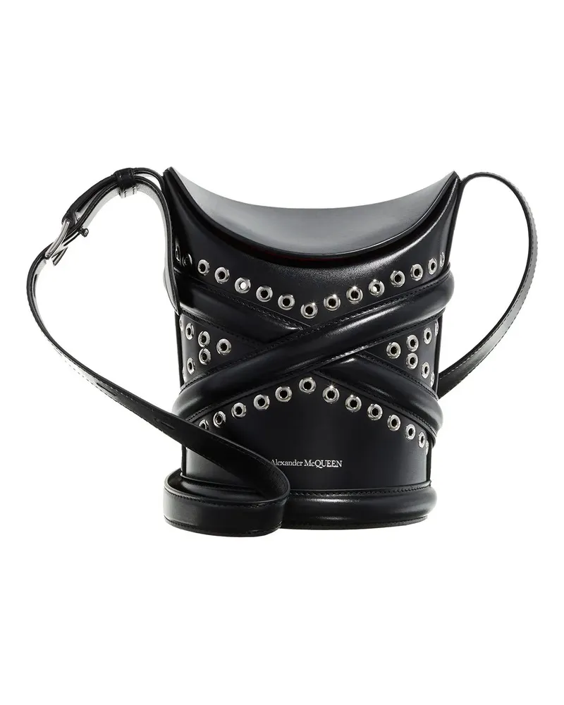 Alexander McQueen Beuteltaschen The Curve Hobo Bag schwarz Schwarz