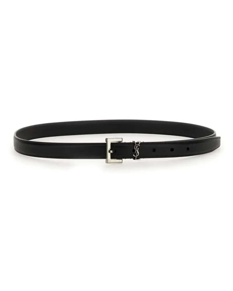 Saint Laurent Gürtel "Cassandras" Thin Belt schwarz Schwarz