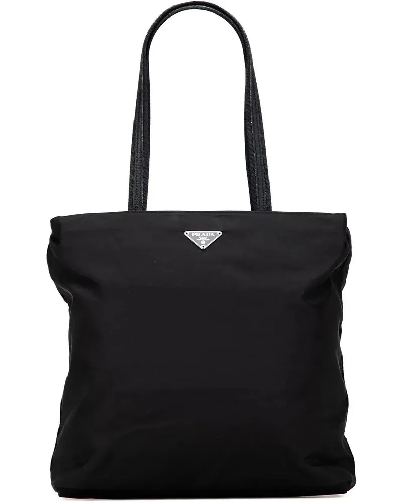 Prada Shopper Tessuto Tote schwarz Schwarz