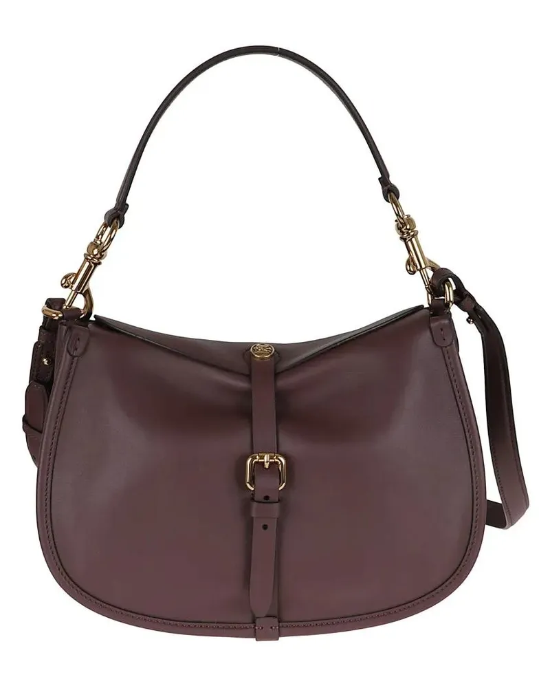 Etro Hobo Bags Crescent-Shaped Calf Leather Shoulder Bag rot Rot