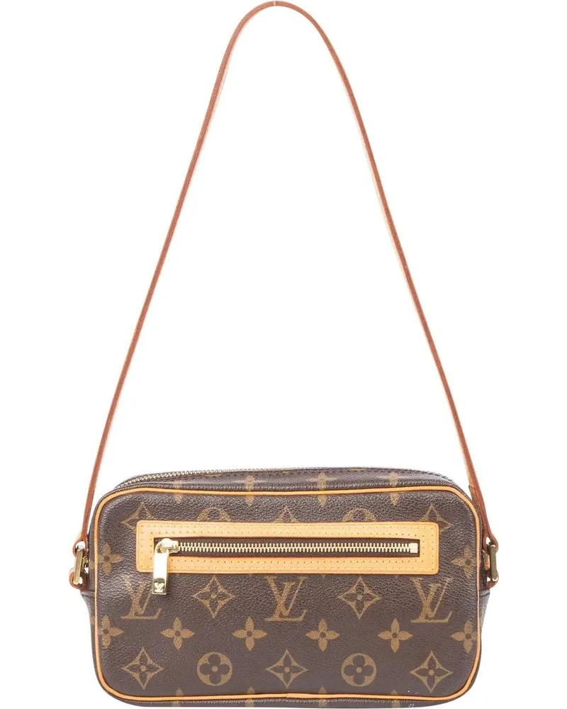 Louis Vuitton Crossbody Bags  Canvas Monogram Pochette Cite Should braun Braun
