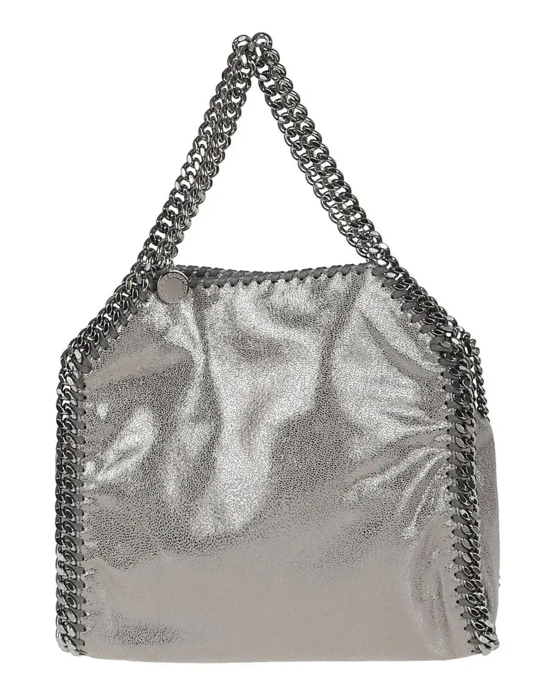Stella McCartney Hobo Bags Medium Shoulder Bag With Metallic Finish grau Grau