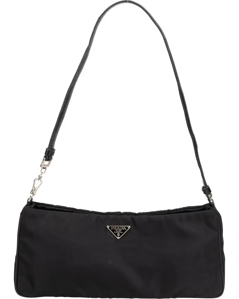 Prada Crossbody Bags  Black Nylon Triangle Shoulder Bag schwarz Schwarz