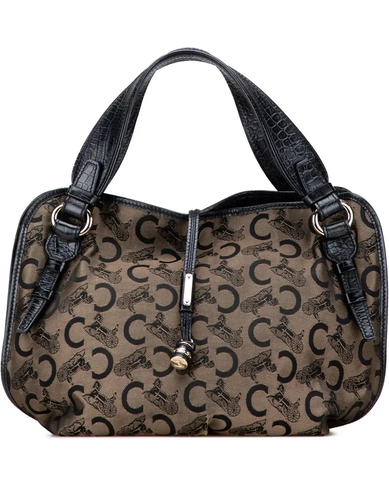 Celine Hobo Bags C Carriage Canvas Bittersweet Hobo braun Braun