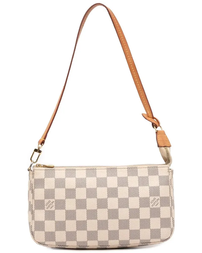 Louis Vuitton Hobo Bags Damier Azur Pochette Accessoires weiß Weiß