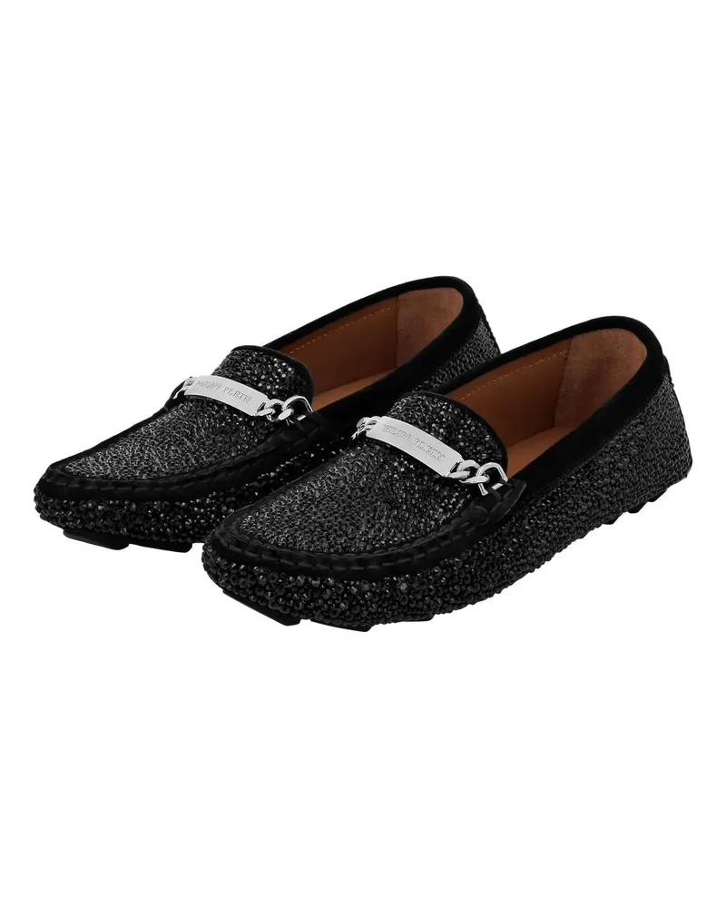 Philipp Plein Loafer Mokassin Mit Schmucksteinen beige Beige
