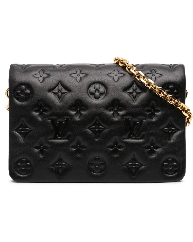 Louis Vuitton Hobo Bags 2021-2025 Monogram Embossed Pochette Coussin schwarz Schwarz