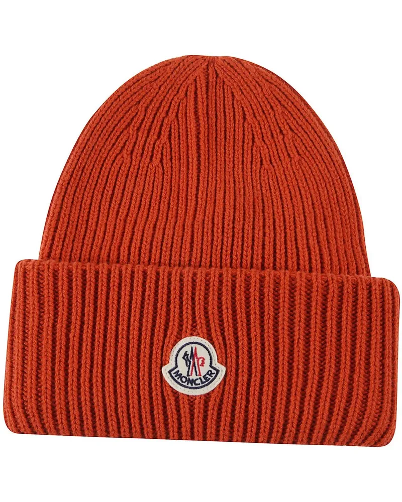 Moncler Caps & Mützen Tricot Beanie Yellow & Orange gelb Gelb