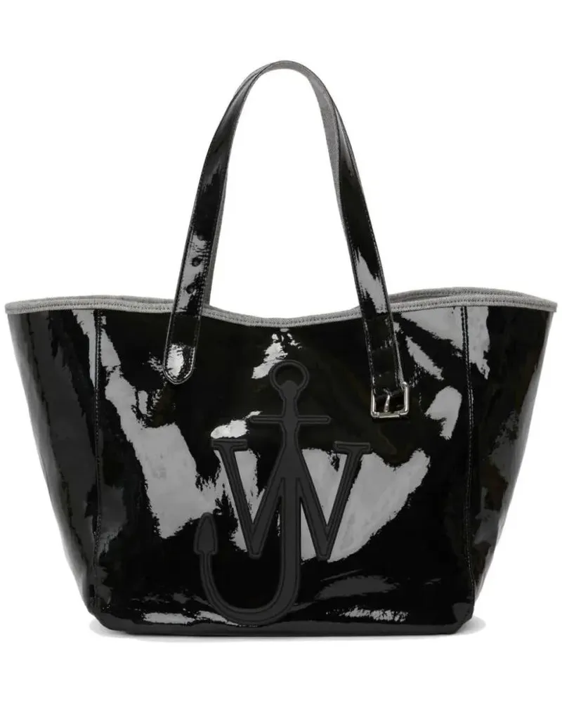 J.W.Anderson Totes Belt Coated-Finish Denim Tote Bag Schwarz