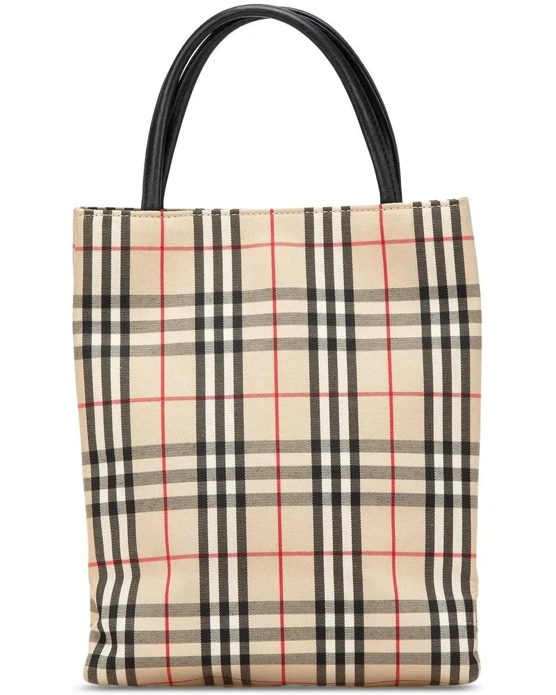 Burberry Crossbody Bags 2000-2017 House Check Canvas Handbag braun Braun