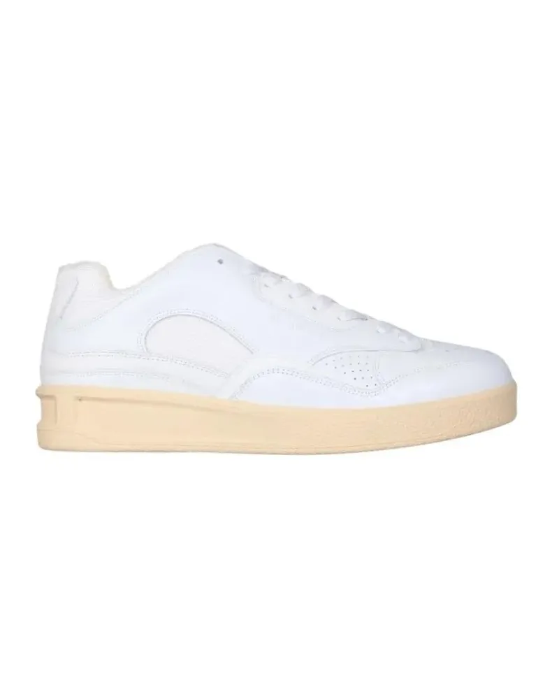 Jil Sander Low-Top Sneaker Low Leather Sneakers weiß Weiß