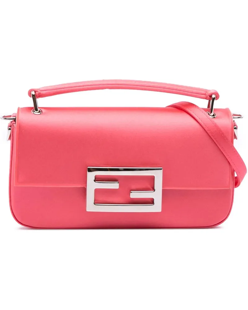 Fendi Hobo Bags Satin Phone Pouch Baguette Satchel rosa Gold