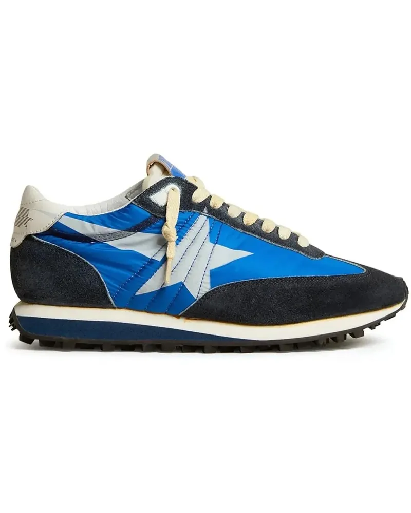 Golden Goose Low-Top Sneaker Running Marathon Nylon Upper Suede Sneakers blau Blau
