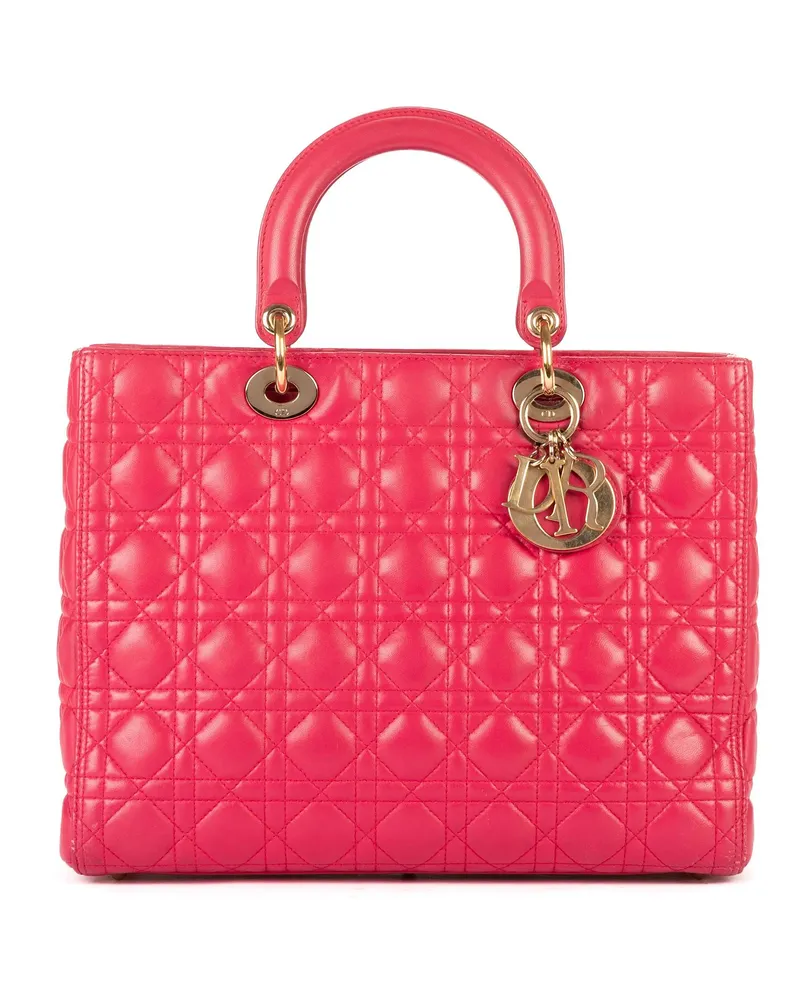 Dior Crossbody Bags Lady Dior Large pink Rosa