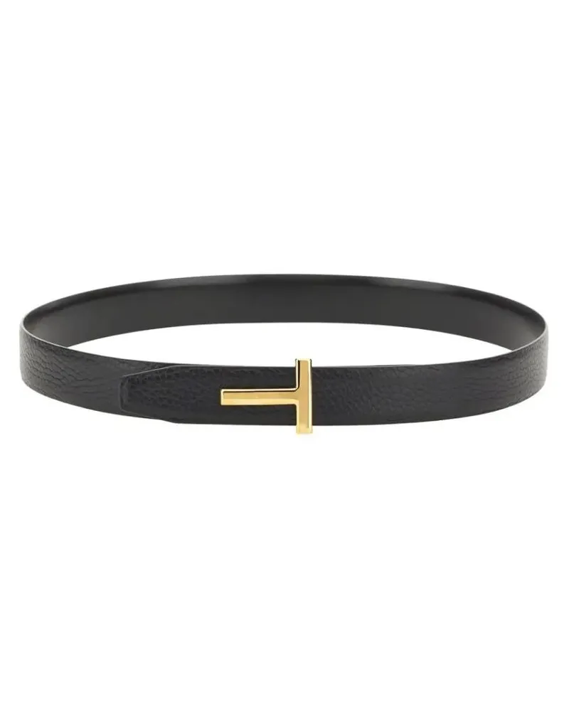 Tom Ford Gürtel Reversible T Line Belt schwarz Schwarz