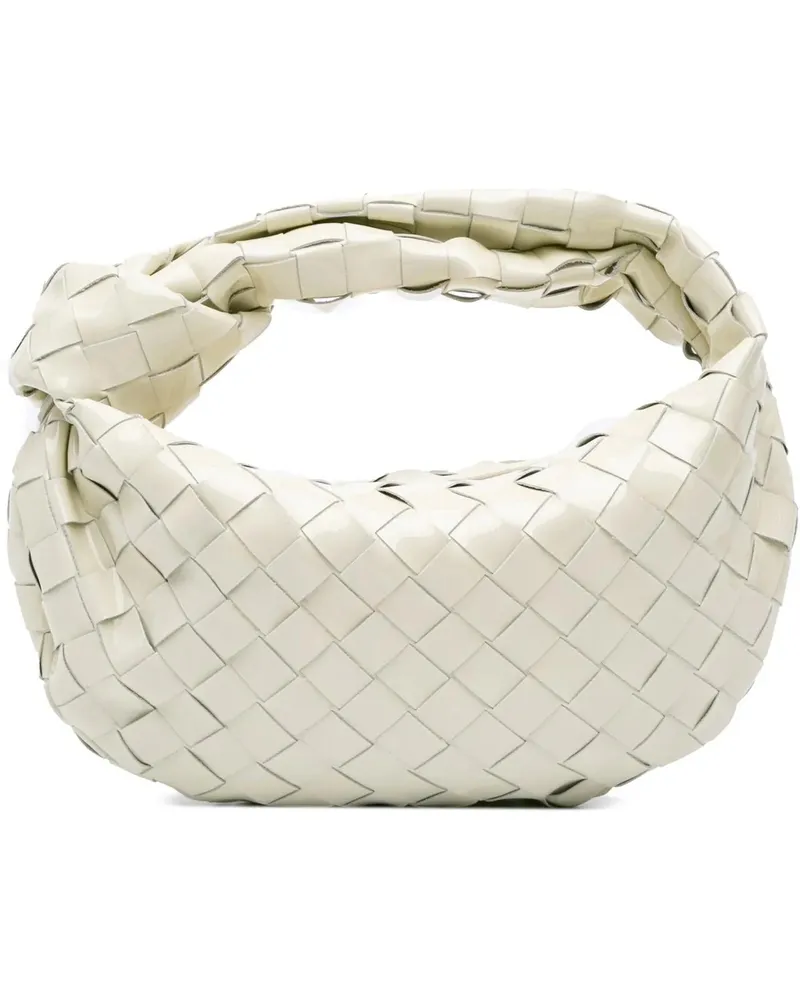 Bottega Veneta Hobo Bags Mini Patent Intrecciato Jodie weiß Weiß