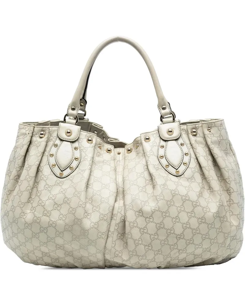 Gucci Shopper Large ssima Studded Pelham Tote braun Braun