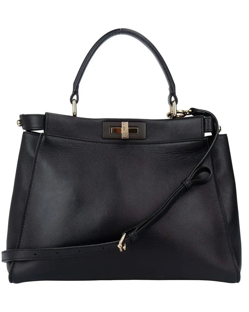 Fendi Crossbody Bags  Classic Leather Peekaboo Handbag schwarz Schwarz