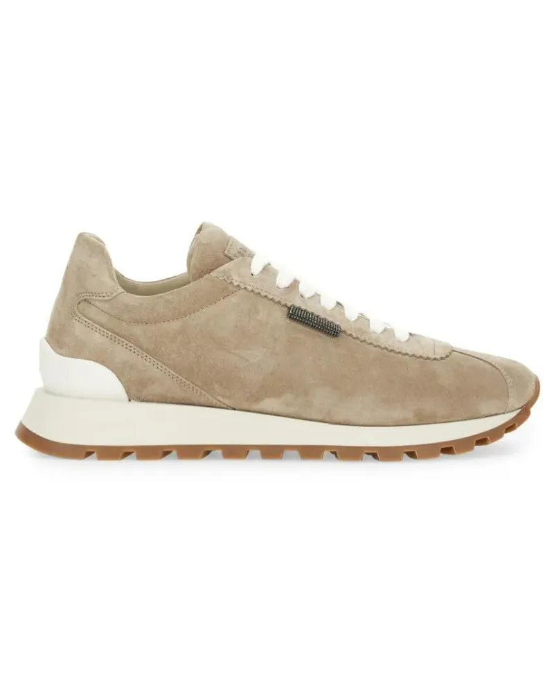 Brunello Cucinelli Low-Top Sneaker Suede Running Sneaker beige Beige