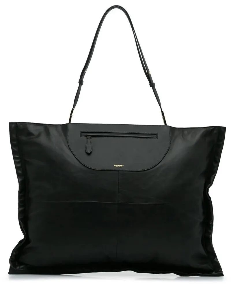 Burberry Shopper 2018-2023 Lambskin Olympia Scarf Tote schwarz Schwarz
