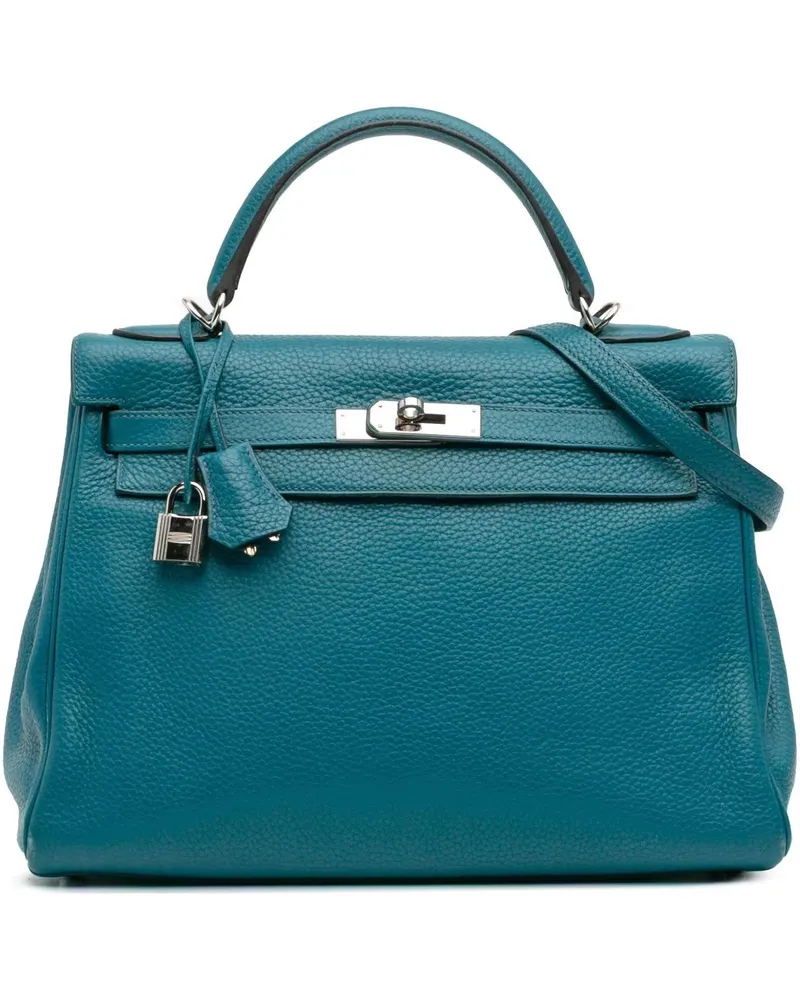 Hermès Hobo Bags Clemence Kelly II Retourne 32 blau Blau