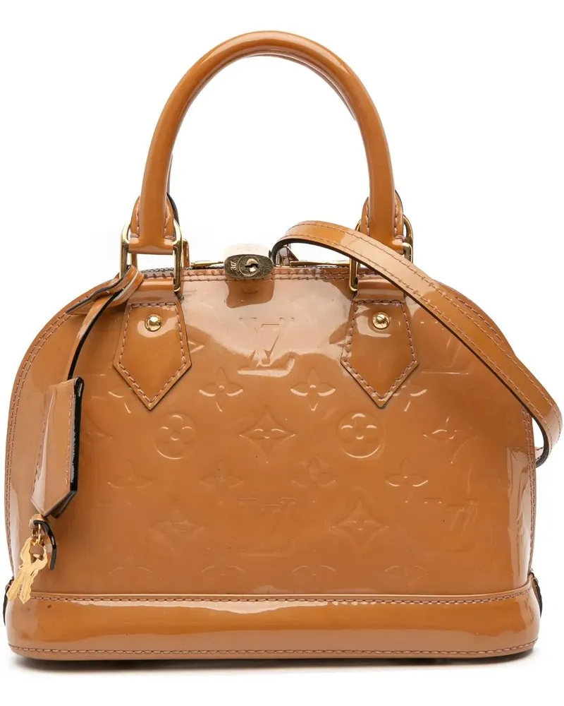 Louis Vuitton Hobo Bags Monogram Vernis Alma BB braun Braun