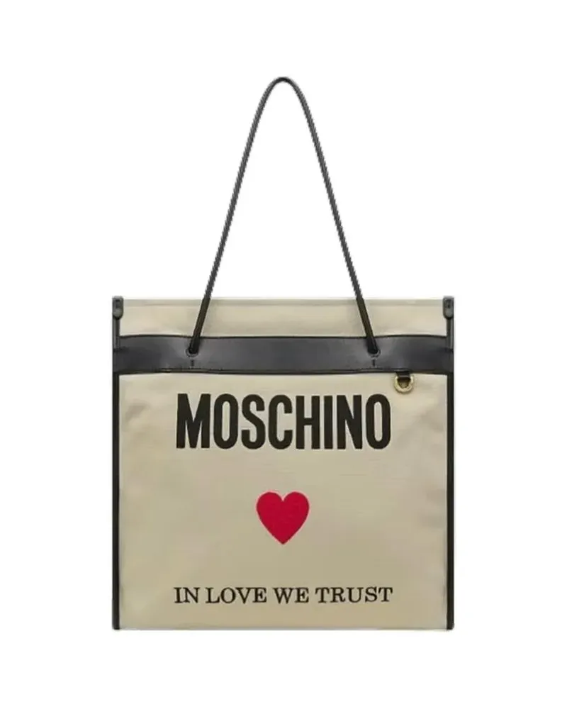 Moschino Shopper & Totes Beige Fabric Shopping Bag beige Beige