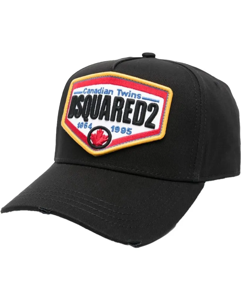 Dsquared2 Caps & Mützen Hats Black schwarz Schwarz