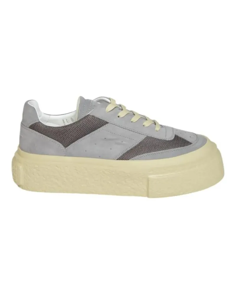 Maison Margiela Low-Top Sneaker Chunky Sole Sneakers With Grey Suede And Mesh Pane grau Grau
