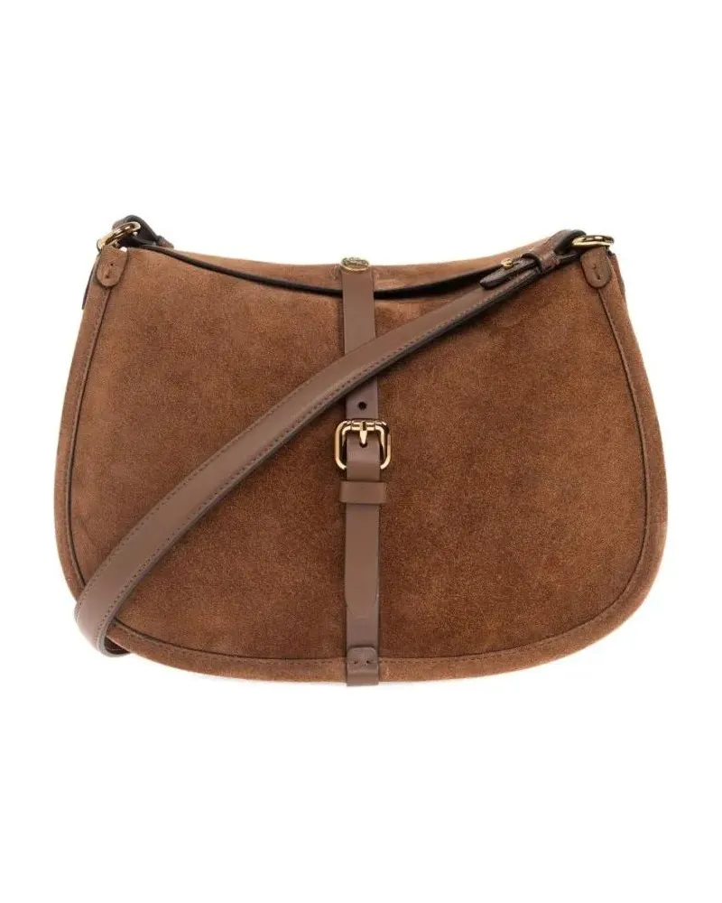 Etro Hobo Bags Brown Textured Bag With Front Buckle Detail braun Braun