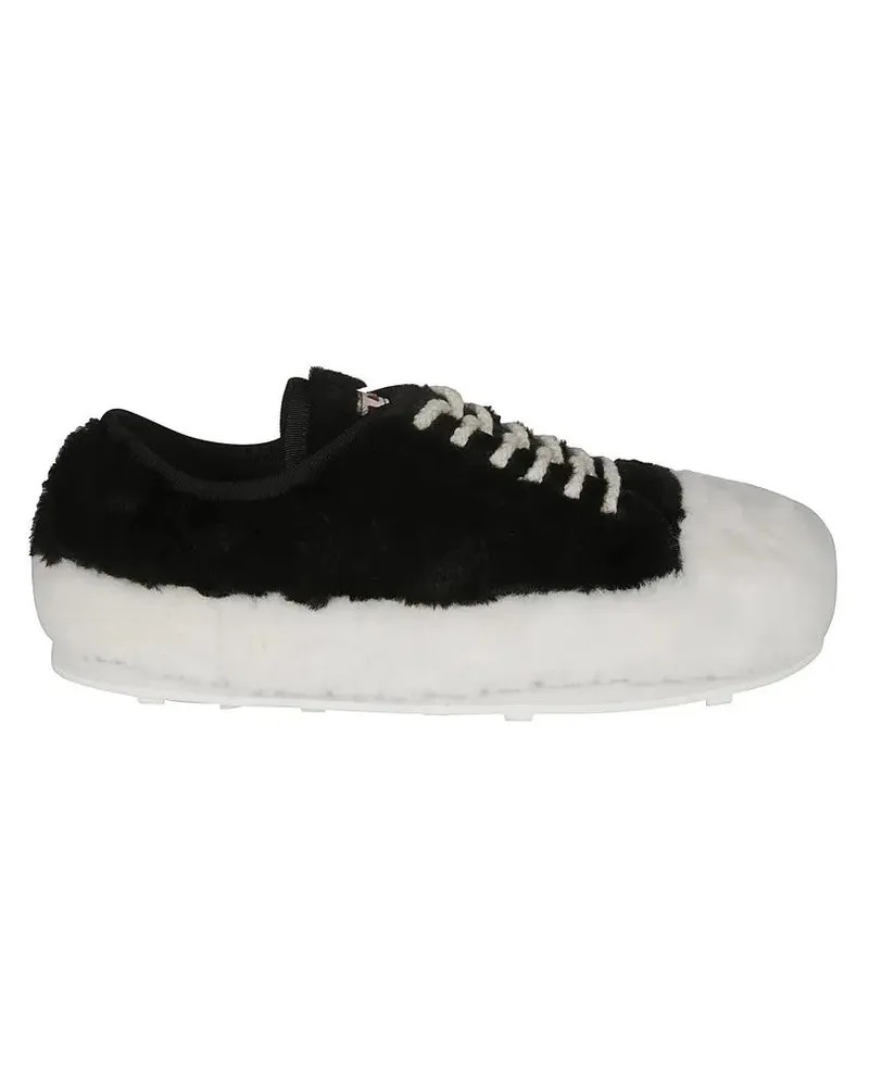 Marni Low-Top Sneaker Fluffy Textured Sneakers With Lace-Up Closure schwarz Schwarz