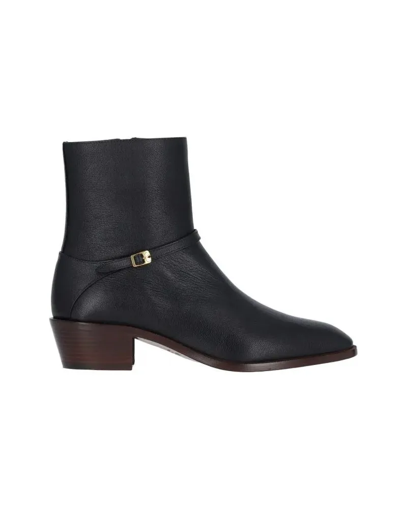 Valentino Garavani Stiefel Pat' Leather Ankle Boots – Black schwarz Schwarz