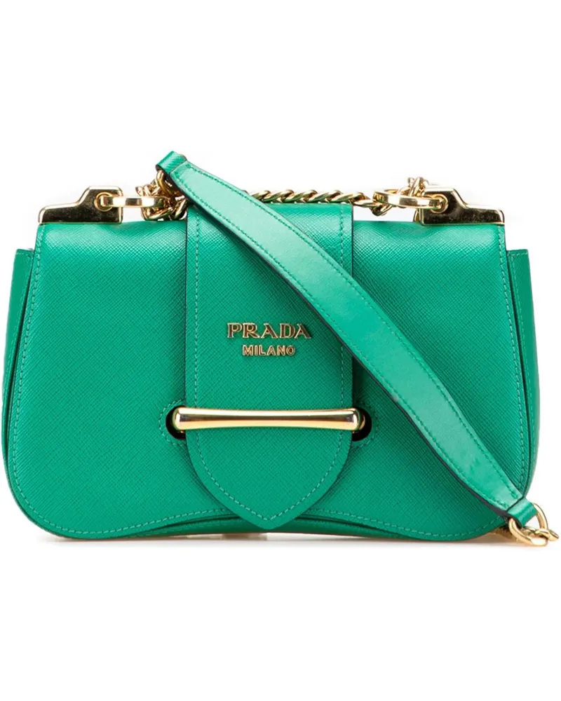 Prada Hobo Bags Saffiano Sidonie Crossbody grün Grün