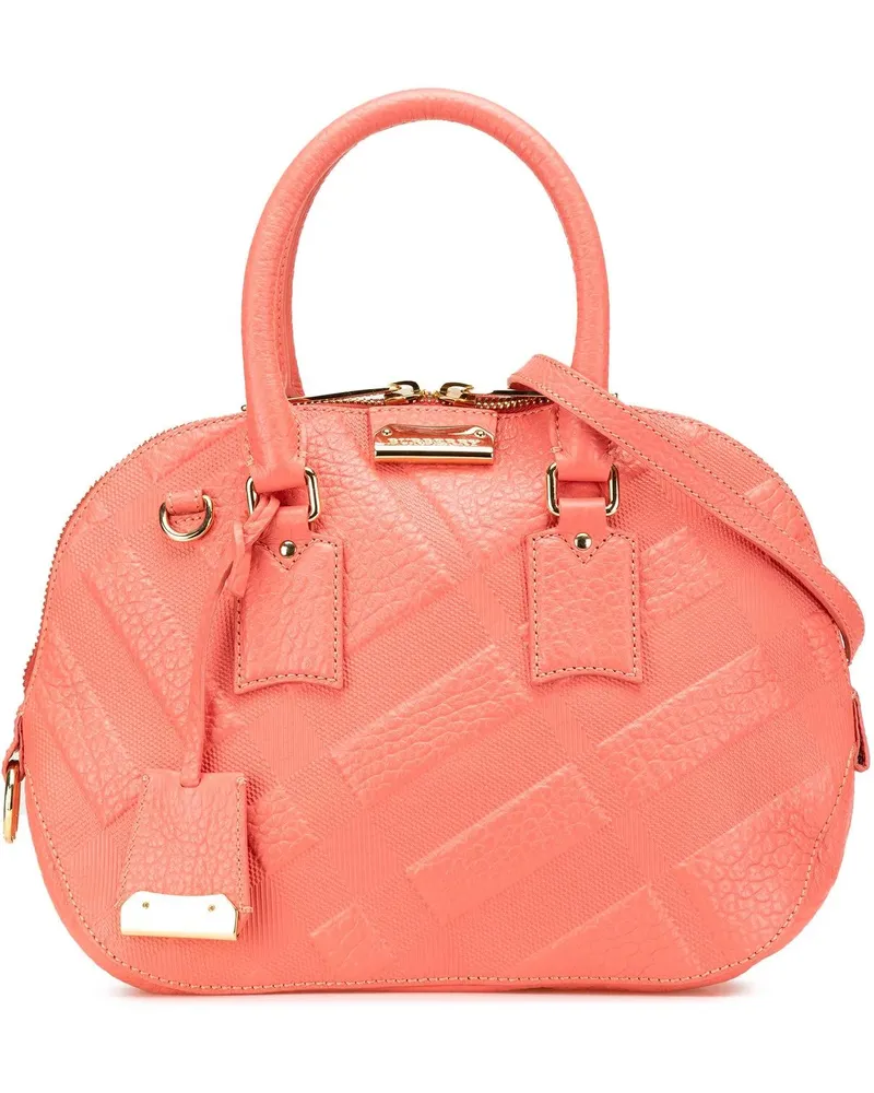 Burberry Hobo Bags 2000-2017 Small Heritage Grain Check Embossed Orch pink Rosa