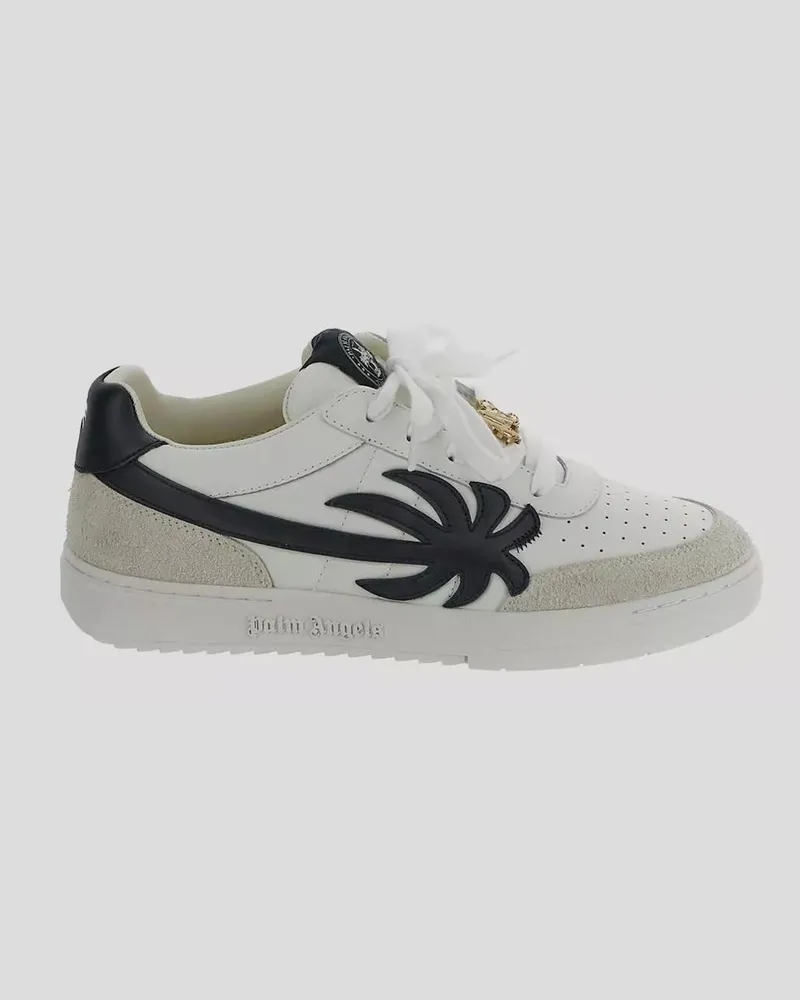 Palm Angels Low-Top Sneaker Heren Palm Beach University Wit weiß Weiß